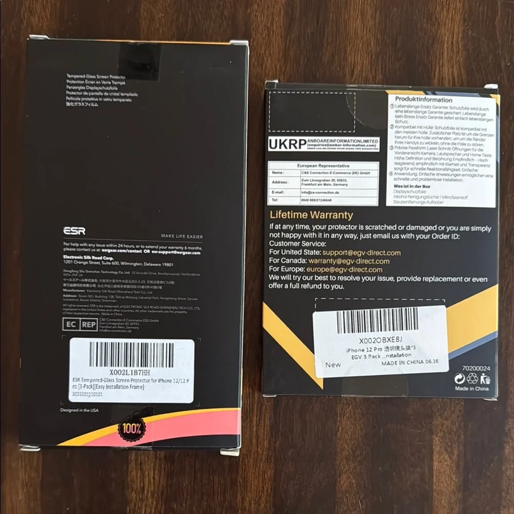 2 Tempered Glass & 2 Camera Screen Protectors for iPhone 12